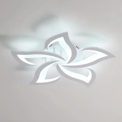 Abbildung von Comely Deckenlampe, LED Deckenleuchte 60W 6750lm, Kaltes Weiß 6500K Moderne Blütenblatt Design Deckenlampe für Wohnzimmer Küche Schlafzimmer Esszimmer, Dia 60cm