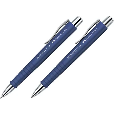 Abbildung von Faber Castell Poly Ball Kugelschreiber, Blau (2 Stück)