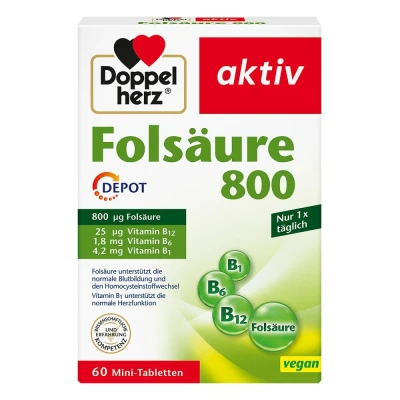 Abbildung von Doppelherz Folsäure 800 Depot Tabletten