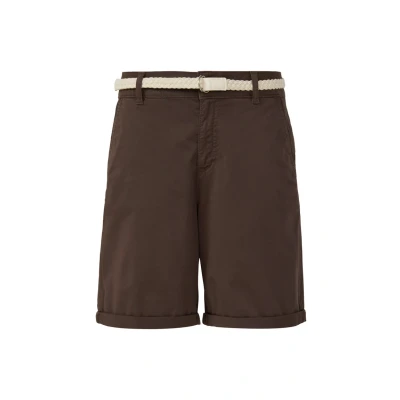 Abbildung von s.Oliver Shorts mit geflochtenem Gürtel und Garment Dye Mokka 36