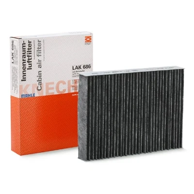 Abbildung von MAHLE ORIGINAL LAK 686 Innenraumfilter Aktivkohlefilter 262,0 193 37,0 RENAULT: GRAND SCENIC 3, Trafic OPEL: Vivaro B Van, Combi