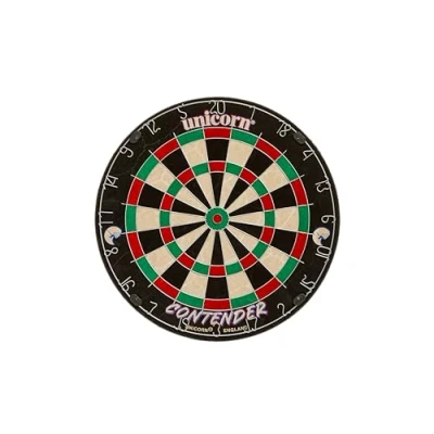 Abbildung von Unicorn Easy Score Dartscheibe Contender Fun Learning Anfänger Trainer 2 x größere Höhen &amp; Doppel Wettbewerbsqualität Sisalborsten Board Runde Drahtspinne