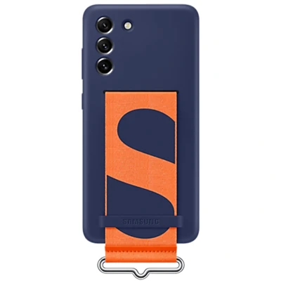 Abbildung von Samsung Silikon Back Cover Mit Band Blau Galaxy S21 FE