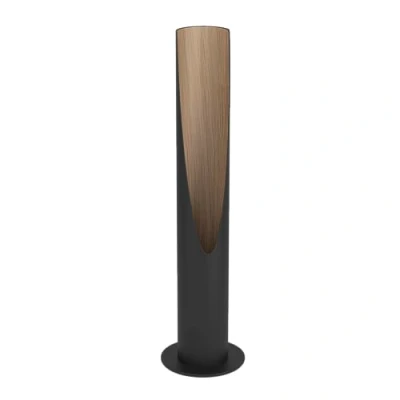 Abbildung von EGLO Tischlampe Barbotto, Tischleuchte mit indirekter Beleuchtung, Wohnzimmerlampe aus Metall in Schwarz und Holz Eiche, Deko Lampe inkl. GU10 Leuchtmittel, 40 cm, warmweiß