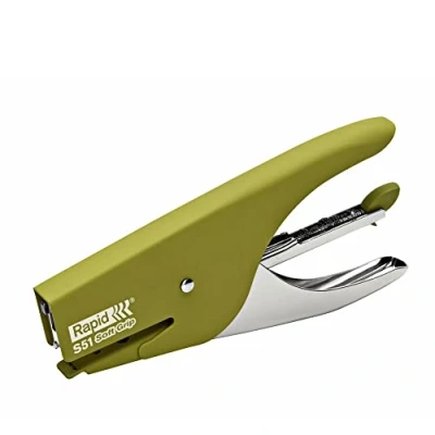 Abbildung von Rapid 10538740 Heftzange S51Soft Grip, Metall, 12 Blatt, grün