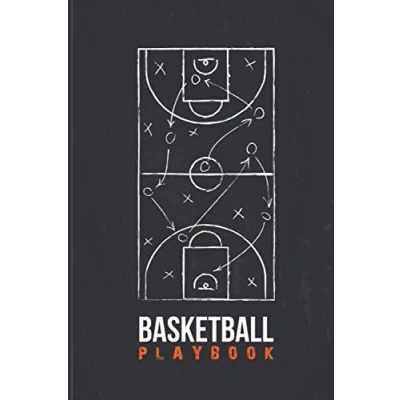 Abbildung von basketball Playbook: Blank court Diagrams notebook and playmaking book for basket ball training coaches, coaching staff playmakers