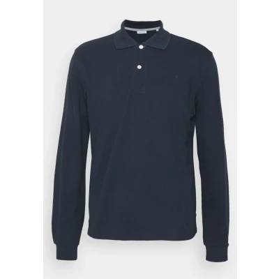 Abbildung von Seidensticker Longsleeve Poloshirt, Herren, Größe: Small, Navy