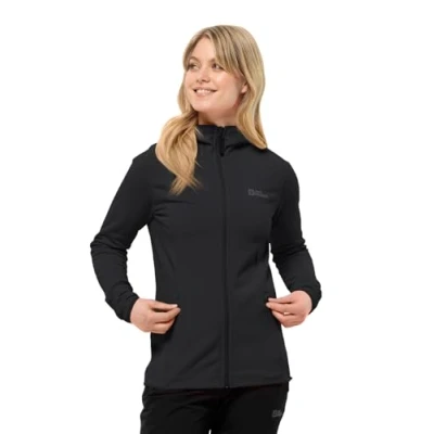 Abbildung von Jack Wolfskin Baiselberg Hooded FZ Fleecejacke, Damen, Größe: XS, Black