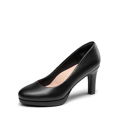 Abbildung von DREAM PAIRS Damen Pumps Anzugschuhe Klassische High Heels für mit Plateau Business und Arbeit,Size 39,Schwarz Pu,SDPU2365W