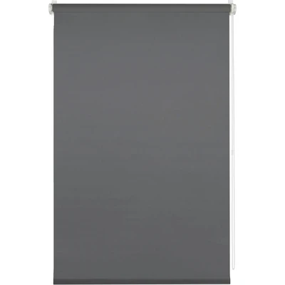 Abbildung von Deco Company Klemmrollo, Blickdicht, Lichtdurchlässig, Lichtschutz, Blendschutz, Rollo für Fenster ohne Bohren, Polyester, Anthrazit, 85 x 150 cm