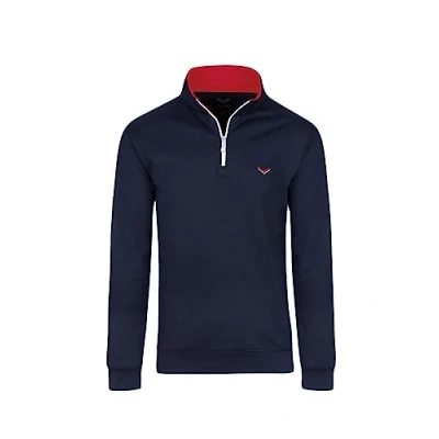 Abbildung von Trigema Herren Sweatshirt mit Kragen und Reißverschluss