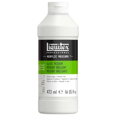 Abbildung von Liquitex 5016 Professional glanz Gel Medium und Firnis für Acrylfarben, erhöht den von Acrylfarben verbessert Farbfilm &amp; Farbtiefe 473 ml Flasche