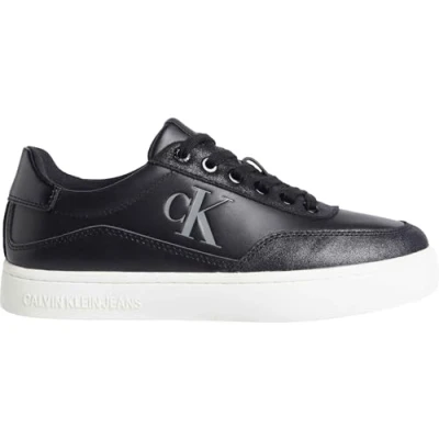 Abbildung von Calvin Klein Damen Cupsole Sneaker Classic aus Leder, Schwarz (Triple Black), 40