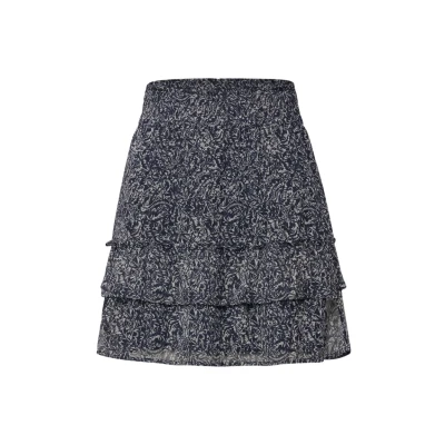 Abbildung von Street One Studio Damen F361764 Chiffon Rock mit Volants, Void Blue, 34