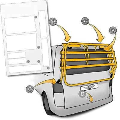 Abbildung von LACKSCHUTZSHOP Lackschutz Folie für Fahrrad Heckträger passend VW T5 Multivan, Caravelle BJ 2003 bis 2015 Selbstklebende, transparente Schutz Träger