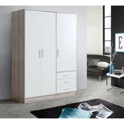 Abbildung von FORTE Kleiderschrank »Jupiter, Made in Europe, mit Schubladen«, (Maße (T/H): 60/200 cm), viel Stauraum, 2 Breiten und 4 Farben
