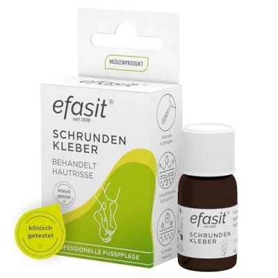 Abbildung von efasit Schrunden Kleber Hautkleber behandelt Hautrisse, Wundkleber lindert Schmerzen, unsichtbarer und flüssiger Filmverband, 7 ml