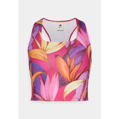 Abbildung von adidas Performance FARM Top, Damen, Größe: XL, Bold pink/spring yellow/lucid fuchsia