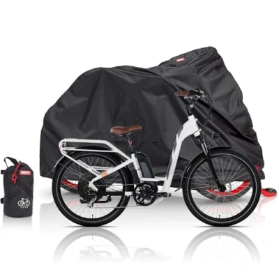Abbildung von BARTSTR Fahrradabdeckung wasserdicht, Wetterfeste Fahrradgarage aus reißfestem Material, Oxford Fahrradplane Extra stark, hoher UV Schutz, Schutzhülle für 1 Fahrrad bis 24&quot; Zoll 175x100x60 cm