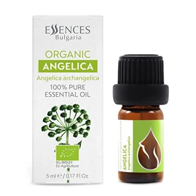 Abbildung von Essences Bulgaria BIO Echte Ätherisches Engelwurzöl 5ml Angelica archangelica 100% Naturrein Unverdünnt zertifiziert Spitzenqualität aus Familienbetrieb Ohne Gentechnik Vegan