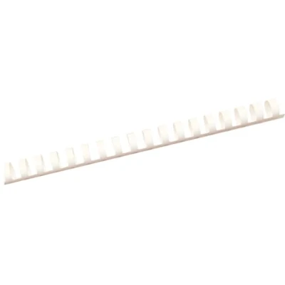 Abbildung von Albyco Plastikbinderücken, Binderinge, 21 Ringe, ø 8 mm Weiß, Bindekapazität 45 Blatt, Länge A4, 100 Stück