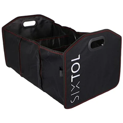 Abbildung von SIXTOL COMPACT Kofferraumtasche faltbar, Kofferraum Organizer, 3 Fächer, Autotasche