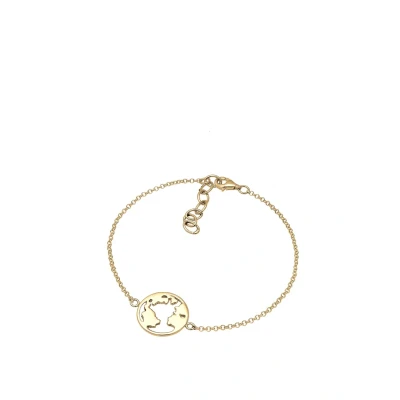 Abbildung von Elli Weltkugel Globus Reise CUT OUT Armband, Damen, Größe: 16, Gold