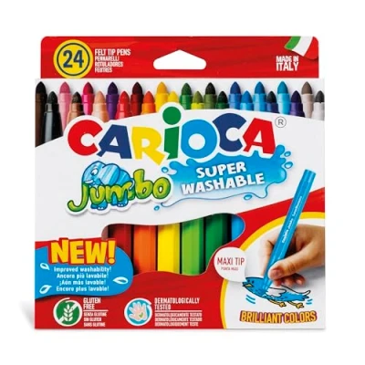 Abbildung von Carioca Jumbo Filzstifte, waschbar, 24 Stück