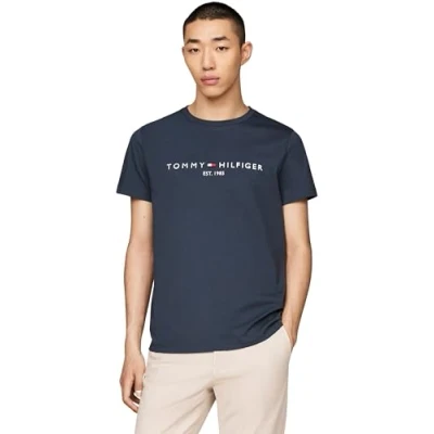 Abbildung von Tommy Hilfiger LOGO TEE Tshirt print, Herren, Größe: 3XL, Dark blue