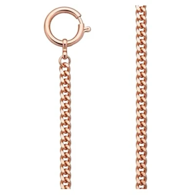 Abbildung von REGENT Herren Taschenuhr Kette 6 mm Breite 31 cm Länge mit Karabiner Flachpanzer Rosegold PS 03