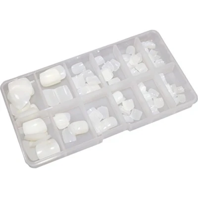 Abbildung von World of Nails Design Toe Fußnägel Natur in Box 120 Stück