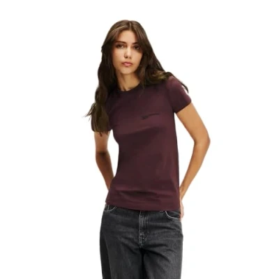 Abbildung von Karl Lagerfeld Jeans SLIM FIT TEE Tshirt basic, Damen, Größe: Large, Plum perfect