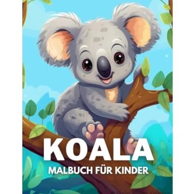 Abbildung von Koala Malbuch für Kinder: +40 lustige und einfache Zeichnungen von niedlichen zum Ausmalen Kinder, Jungen Mädchen, die lieben Stress abbauen entspannen