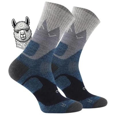 Abbildung von TODO BP LIGHT Dünn Wandersocken Herren Alpaka, Socken Alpaka Trekkingsocken, Merinowolle Wolle Skyline 43 46