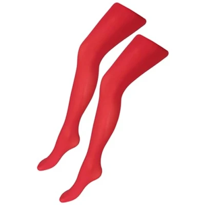 Abbildung von TupTam Mädchen Feinstrumpfhose Microfaser 40 DEN 2er Pack Strumpfhosenset, Farbe: Rot, Größe: 128 134