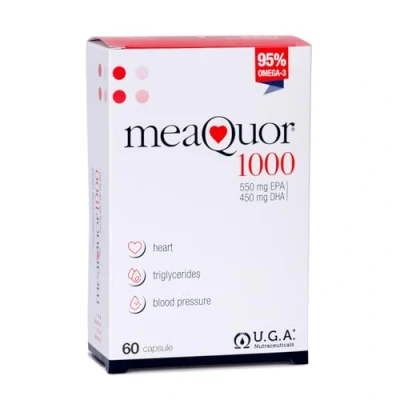 Abbildung von Meaquor 1000 Physiologische Gehirn und Sehfunktion für Erwachsene Höchste Auszeichnung Fischölprodukte (5 Sterne IFOS) Praktische geschützte Kapseln (60 Stück)