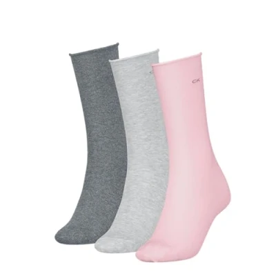 Abbildung von Calvin Klein Roll Top Women&#039;s Crew Socks 3 pack