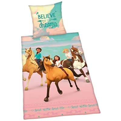 Abbildung von Herding SPIRIT Bettwäsche Set, Wendemotiv, Bettbezug 135 x 200 cm, Kopfkissenbezug 80 Baumwolle/Renforcé