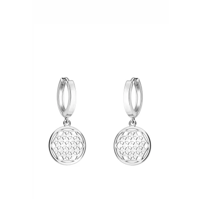 Abbildung von Sofia Milani Circle GRID Ohrringe, Damen, Größe: One Size, Silver