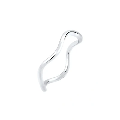 Abbildung von Elli Ring Damen Wellen Minimal Geo Trend in 925 Sterling Silber