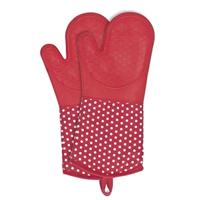 Abbildung von Topfhandschuhe Silikon Rot
