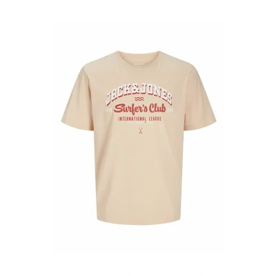 Abbildung von Jack &amp; Jones Jjelogo Tshirt print, Herren, Größe: 6XL, Peach parfait