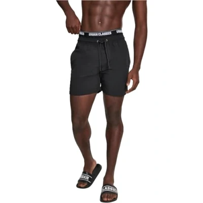 Abbildung von Urban Classics TWO IN ONE SWIM Badeshorts, Herren, Größe: Medium, Black/white