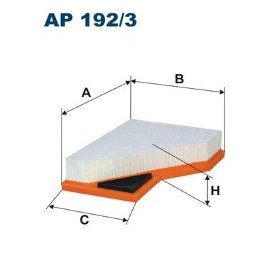 Abbildung von FILTRON AP 192/3 Luftfilter 46,5 166 217,5 Filtereinsatz MINI: Hatchback, Convertible