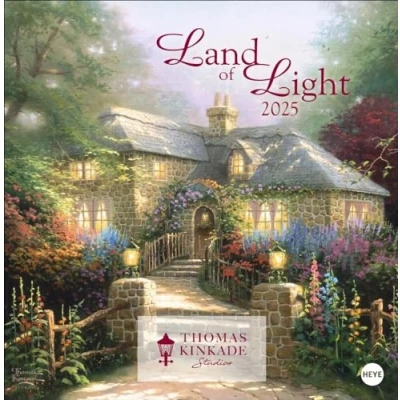 Abbildung von Thomas Kinkade: Land of Light Broschurkalender 2025: Kunstvoller Wandkalender mit idyllischen Gemälden. Einzigartiger Kunstkalender Bildern von ... . 29,5 x 30 cm, ausgeklappt 60 cm