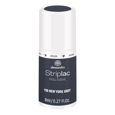 Abbildung von alessandro Striplac UV Nagellack New York Grey Schonend und langanhaltend Einfache Entfernung dank Peel Off Technologie Vegan tierversuchsfrei 8 ml