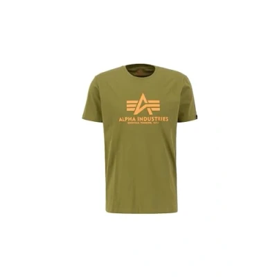 Abbildung von Alpha Industries Tshirt print, Herren, Größe: Large, Moss green