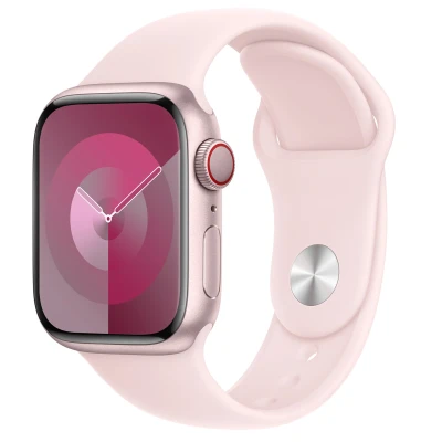 Abbildung von Apple Watch Armband Original Silikon und TPU (weich) Rosa Geeignet für Series 1 9 / SE