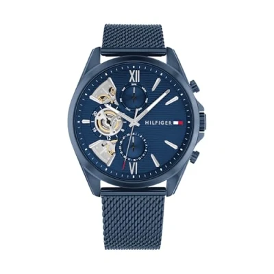 Abbildung von Tommy Hilfiger Baker Uhr, Herren, Größe: One Size, Blue