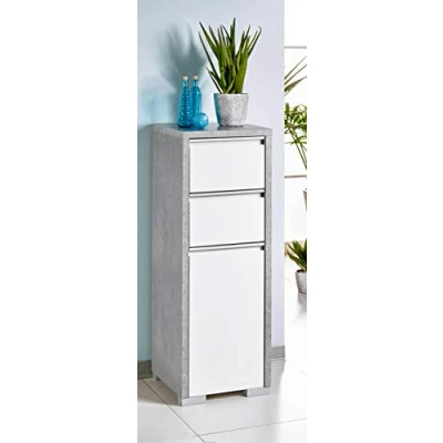 Abbildung von Schildmeyer Bello Midischrank 140909, steingrau/weiß glanz, 34,5 / 33 97 cm,